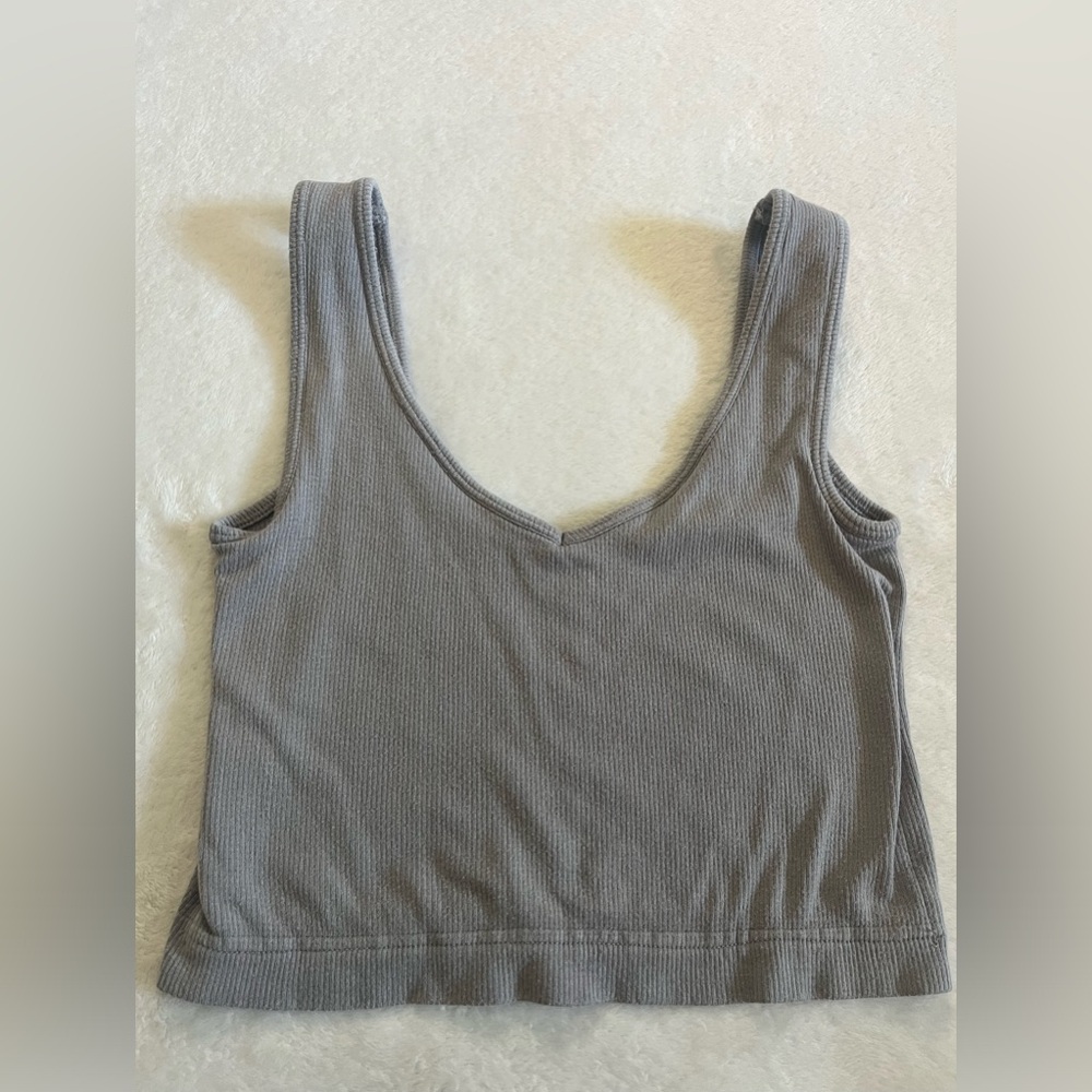 SO Grey Cropped Top